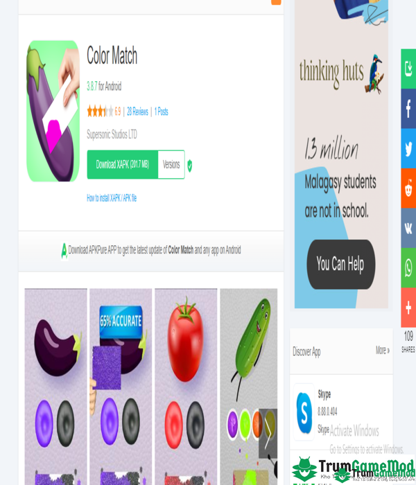Hướng dẫn tải Color Match MOD Apk cho điện thoại chạy hệ điều hành iOS, Android