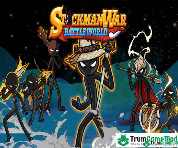 Stickman War - Battle World là trò chơi chiến lược thú vị trên mobile