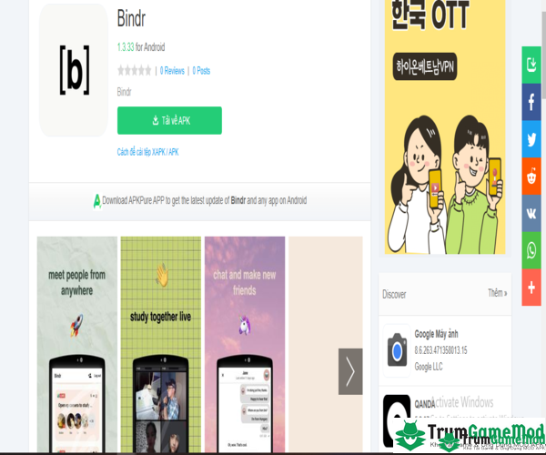 Chi tiết cách tải app Bindr Apk cho điện thoại di động chạy hệ điều hành iOS, Android 