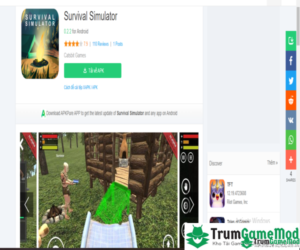 Hướng dẫn tải game Survival Simulator MOD cho điện thoại di động Android, iOS