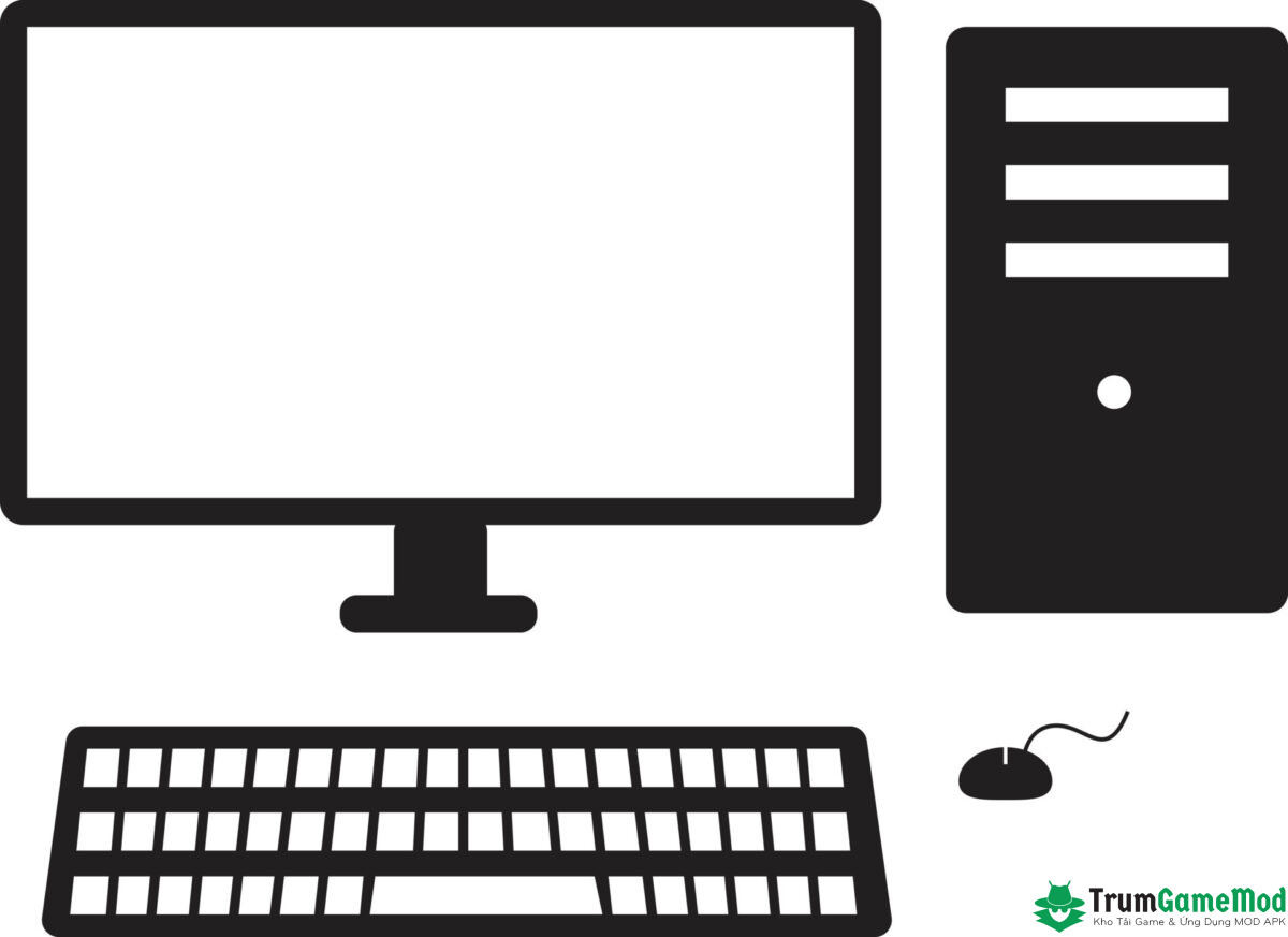 desktop computer icon on white background computer sign pc symbol flat style vector Jojoy