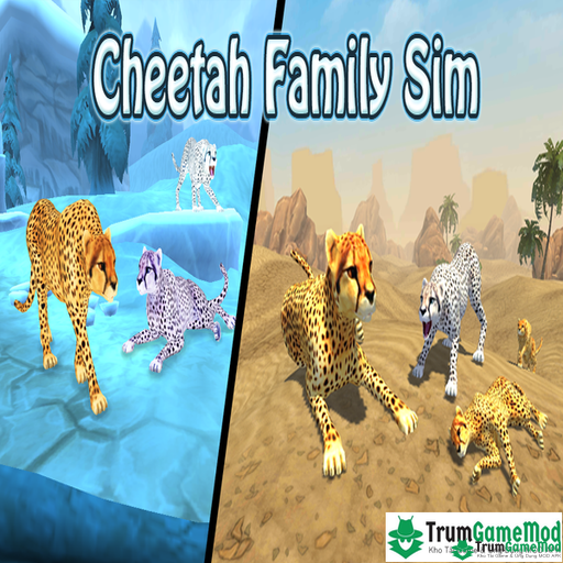 4 Cheetah Family Animal Sim logo Cheetah Family Animal Sim