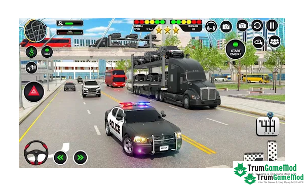 Police Game Transport Truck 
